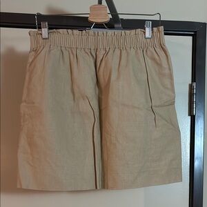 J. Crew Womens Paperbag Khaki Skirt
